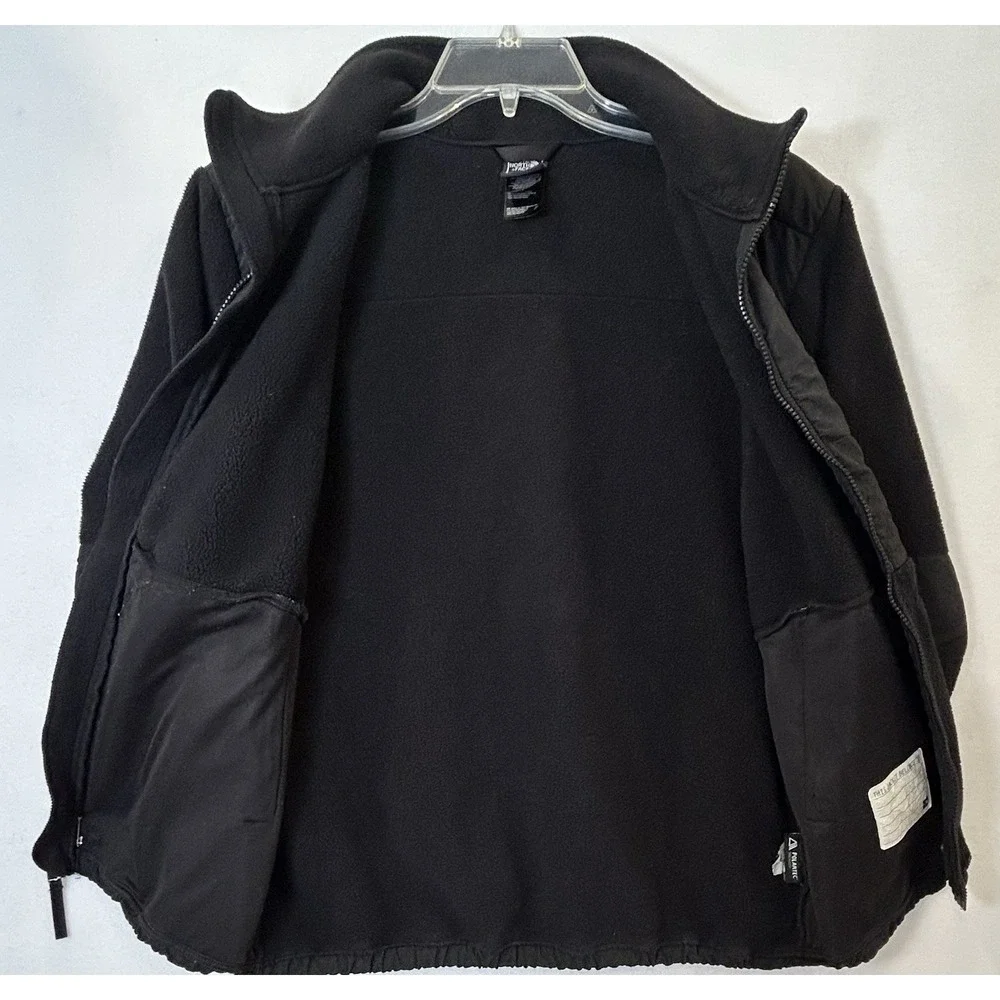 The North Face Jacket Boys Youth XLarge Black Denali Full Zip Fleece Jacket Coat